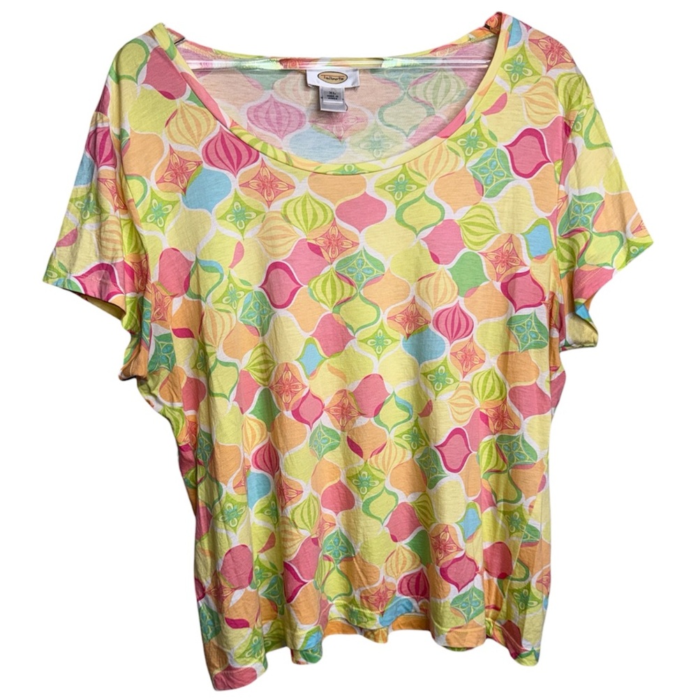 Talbots Colorful Geometric Print Women's Top